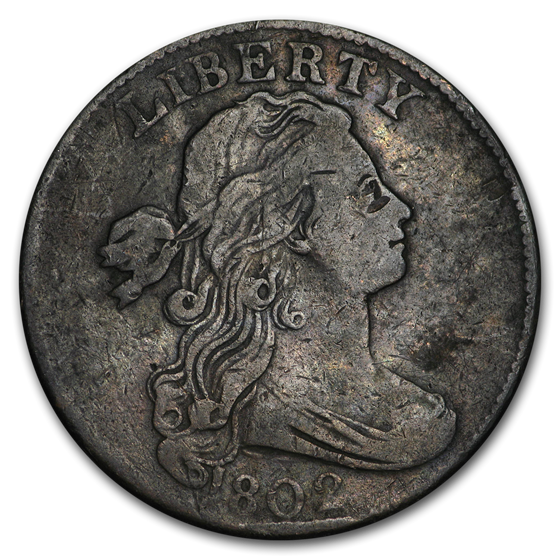 1802 Large Cent w/Stems Fine 1802 Large Cent w/Stems Fine